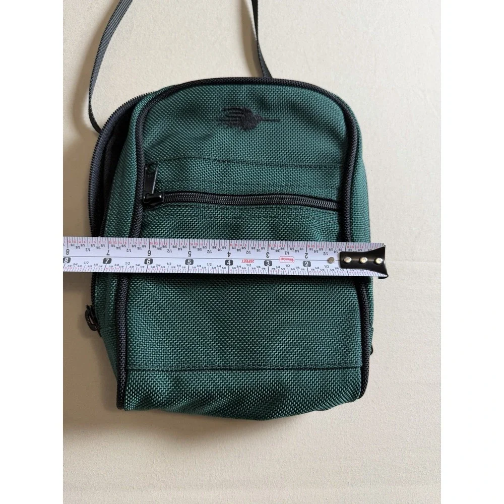 Vintage Kiva Durable Nylon Canvas Crossbody Bag 9X7 Inch Flight Travel Hiking